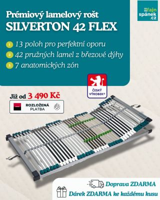 Prémiový komfort pro každou noc. 🛏️ Lamelový rošt SILVERTON 42 FLEX se postará o vaši páteř, pohodlí i klidný spánek – ať...