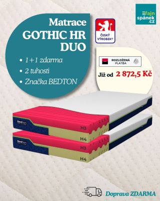 🛏️ Dvě matrace za cenu jedné? Ano, čtete správně! Matrace GOTHIC HR DUO od značky BEDTON je chytrou volbou pro ty, kdo...