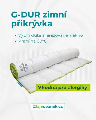 ❄️ Zima? Pod peřinou G-DUR vám určitě nebude. Prošívaná zimní přikrývka s hřejivou výplní z dutého vlákna zajistí teplo po...